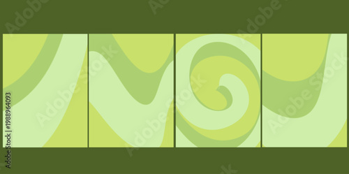 Abstract green spiral swirl background. Creative vector illustration featuring a hypnotic green spiral and swirl pattern, great for artistic backgrounds and eye-catching digital media assets.