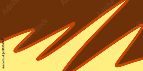 Dynamic spiky abstract wave illustration. High contrast spiky wave illustration vector background. Creative brown and yellow abstract design for eye-catching social media graphics and banners.