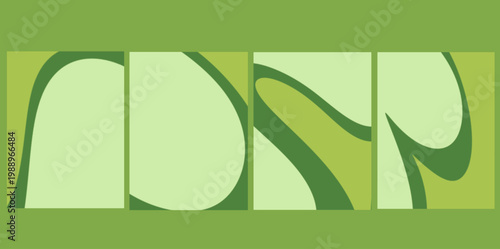 Organic liquid green vector Background. Stylish vector illustration with light green liquid shapes and smooth curves, suitable for minimalist covers, banners, and contemporary artistic presentations.