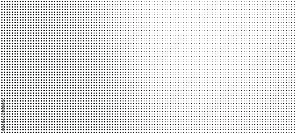 Naklejka premium Black and white halftone gradient background with vignette effect