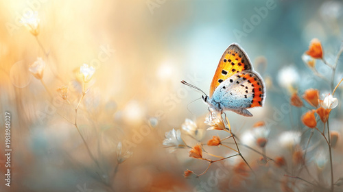 watercolor botanical butterfly and flowers texture template background.Elegant wedding invitation card background . Minimal hand painted Design for wedding or Valentine's Day