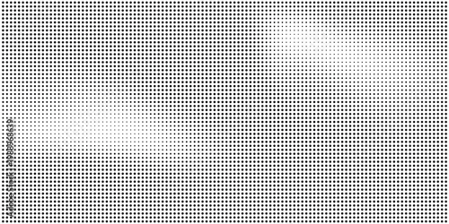 A halftone pattern with small black dots on a white background used for graphic design

