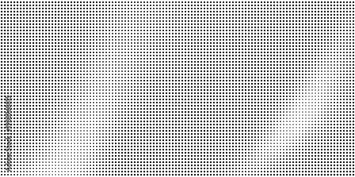 Retro grunge overlay halftone dot pixel pattern backdrop, gradient texture and digital technology background in pop art comic style. Distressed halftone dotted banner frame for social media business.