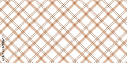 Earthy brown and tan argyle diamond pattern featuring double geometric lines. Non-seamless sophisticated design for rustic stationery, autumn apparel textures, and elegant packaging.