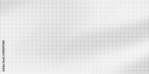 Seamless halftone black dot pattern on white background perfect for vintage