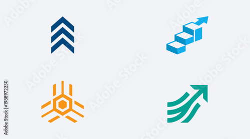 Collection of Modern Arrow and Directional Graphic Design Elements.