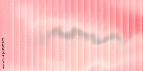 Pink gradient background with pastel peach and rose tones. Neon liquid wave fabric texture with pearl shimmer and silky blur effect. Luxury pink gradation bg for cosmetic poster. 3d vector backdrop