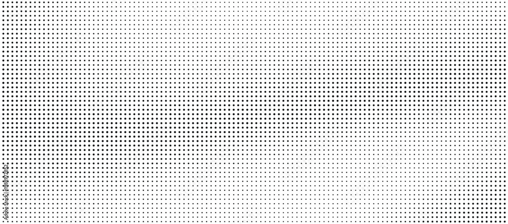 Naklejka premium Halftone pattern with small black dots on a white background texture 
