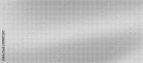 Seamless halftone black dot pattern on white background perfect for vintage