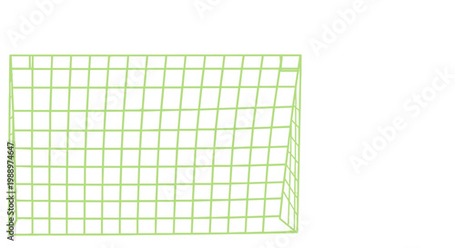 3d wireframe model of a rectangular box with grid lines