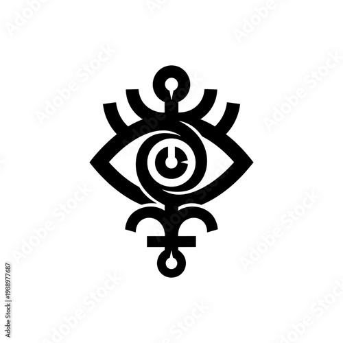 Detailed Symbolic Eye Illustration Design.