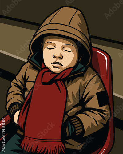 ultras casual hooligan football fans sleep in the stadium sticker logo vector design