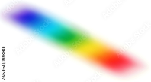 A vibrant rainbow gradient stretching diagonally across a clean white background