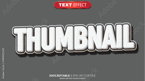 3d text effect thumbnail theme