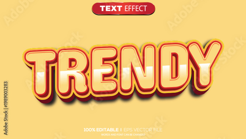 3d text effect trendy theme