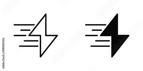 Fast Momentum Vector Line Icon for Startup and Productivity