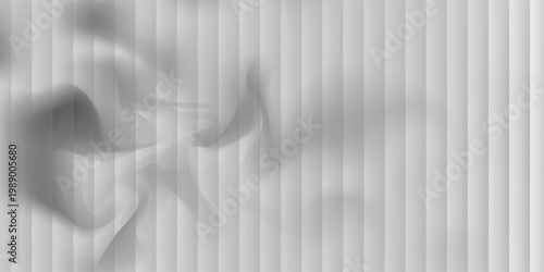 Abstract gray background with vertical stripes and smoky wave texture overlays