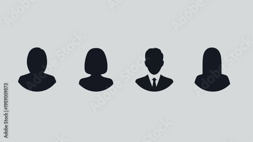 Silhouettes of diverse individuals representing different genders and backgrounds.