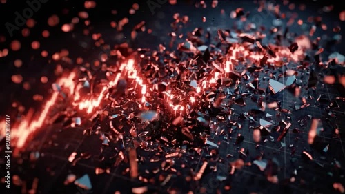 Energy Explosion: A vibrant visual spectacle of an energetic force unleashing a burst of particles and creating a dramatic effect.