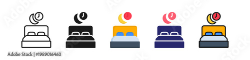 Bedtime Multiple Style Icon Set Collection. 