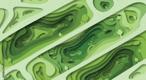 Celebrate Earth Day A layered green landscape symbolizing vital Earth protection and environmental sustainability