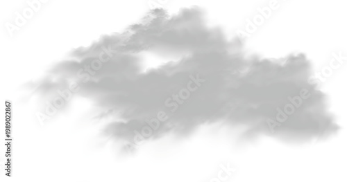 Abstract realistic cloud isolated on white background. Vector illustration