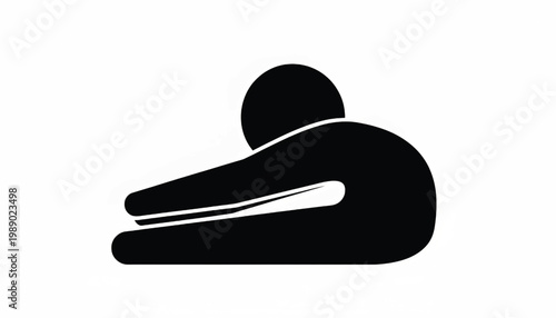 Helmet icon with protective visor silhouette for safety, sports, motorcycle and construction awareness campaigns