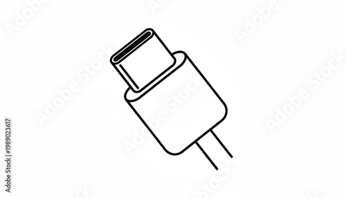 Hammer icon with thick outline and simple line art, symbolizing construction tools and repairs for web design graphics