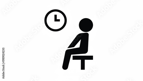 Person planning task with clock icon showing a schedule time for productivity and meeting preparation