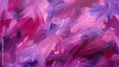 Abstract Vibrant Purple and Pink Brushstrokes Create a Modern Textured Background for Creative Design Projects