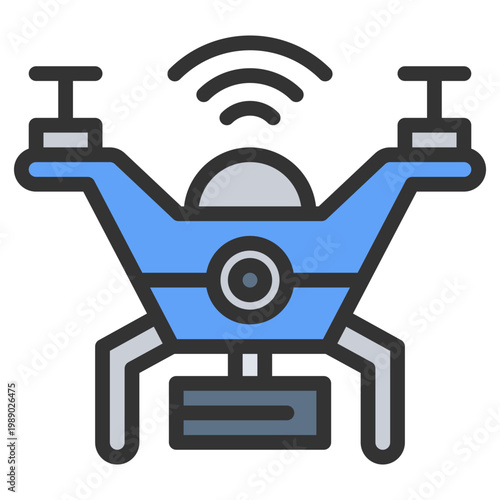 Aerial Vantage: A modern drone, the embodiment of innovation, hovers with the promise of unseen perspectives and boundless possibilities. 