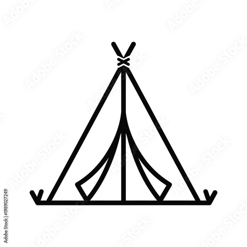 Tipi Shelter Icon Adventure Concept