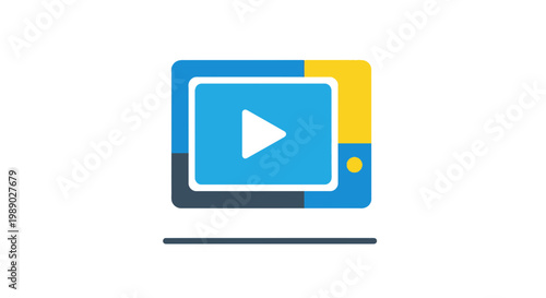 Play button icon on screen 1.