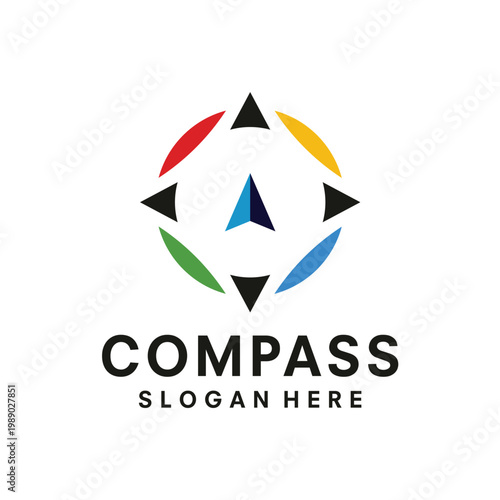 compass logo vector template illustration