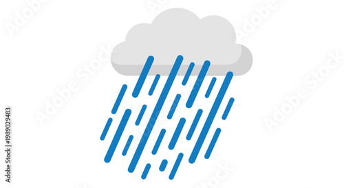 Cloud with Rain Drops Icon
