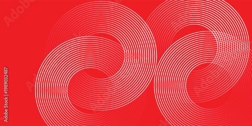 red and white circles abstract background
