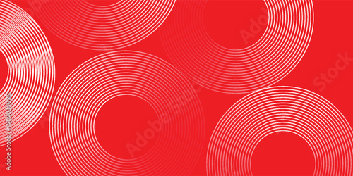 red and white circles abstract background