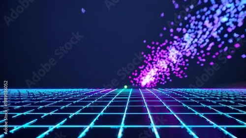 retro light particle animation