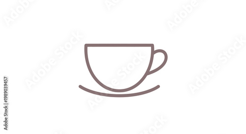 A simple line drawing of a coffee cup.