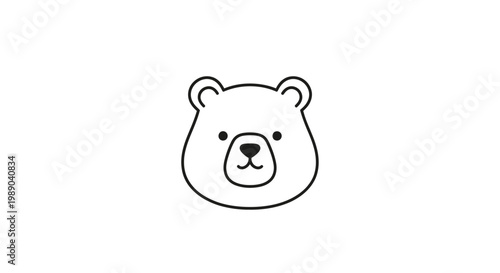 A simple line drawing of a bear.