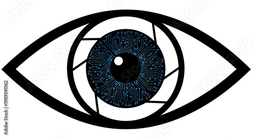 Detailed illustration of a human eye.