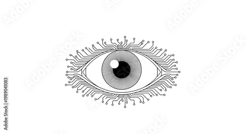 Detailed illustration of a human eye.