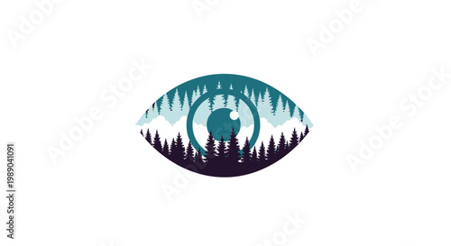 Graphic Design Eye Illustration Closeup.