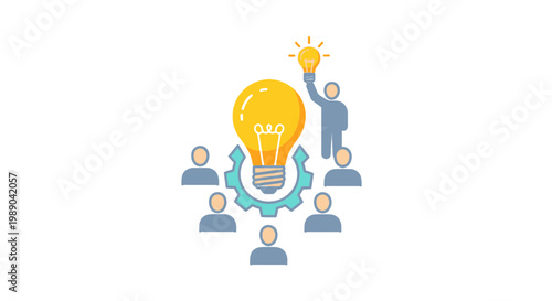 People Idea Team Light Bulb Innovation.