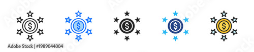 Customer Value Icon Set Multiple Style Collection