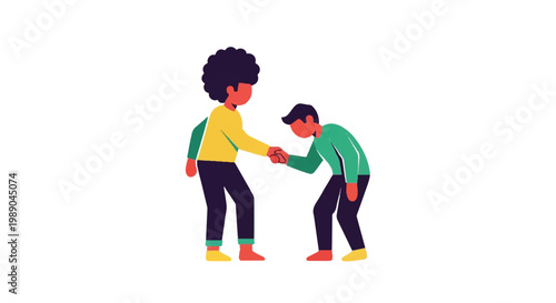 People shaking hands graphic illustration teamwork collaboration concept