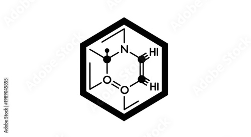 Hexagonal molecular structure of organic compound, science, chemistry, medicine