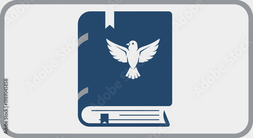 Holy Bible with Dove Symbol: Faith, Spirituality, Religion, Christian Iconography
