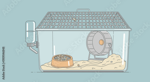 Small cage for pet hamster house.