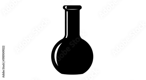 Round Bottom Flask Silhouette - Laboratory Glassware Icon